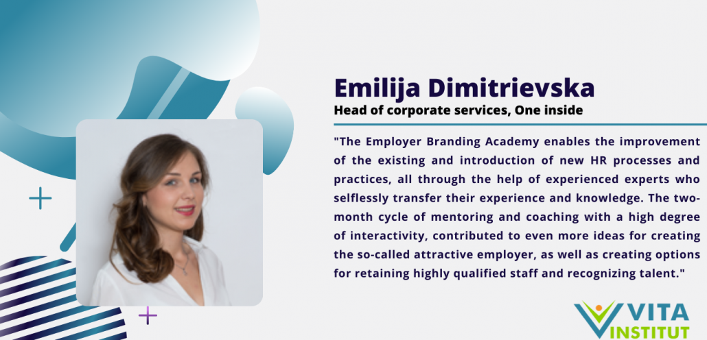 Емилија Димитриевска, учесник на Академијата за Employer Branding